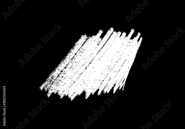 Obraz Weißes Stift Gekritzel auf schwarzem Hintergrund