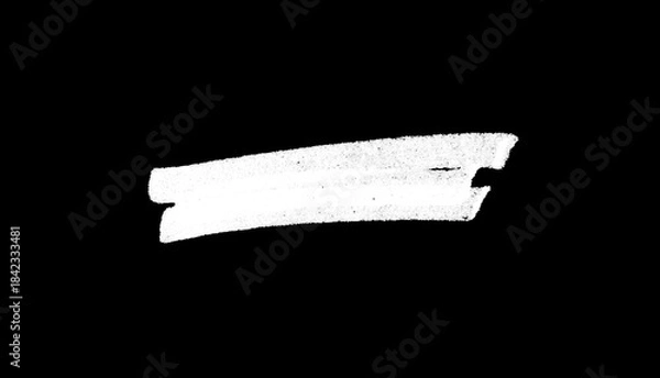 Fototapeta Gemalte Markierung zum Anstreichen in weiss auf schwarz