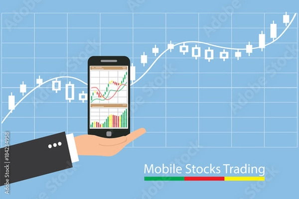 Obraz Concept of inforgraphic trading stock market growing for management design, analysis, business and investment.