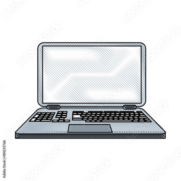 Fototapeta Laptop pc technology icon vector illustration graphic design