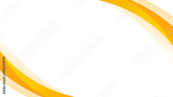 Obraz Abstract Orange, yellow, and white curved background, modern smooth gradient wallpaper, suitable for templates, sale banners, business ads, events, presentations, web, and pages