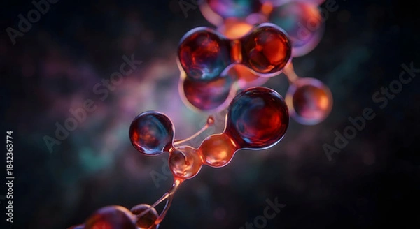 Fototapeta Estructura Molecular Abstracta