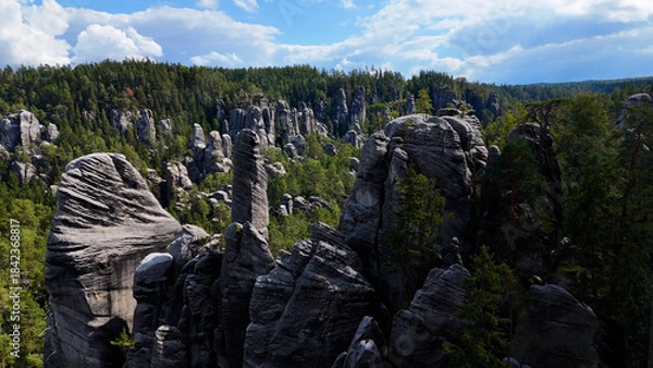 Fototapeta Adrspach, Czech Republic. Adrspasske Skaly, rocky town national park.