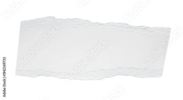 Obraz Torn white paper isolated on transparent background