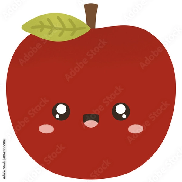 Obraz apple kawaii