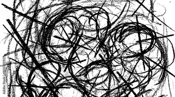 Obraz black crayon crosshatch background