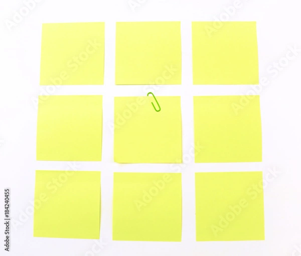 Obraz yellow sticky note isolate on white background