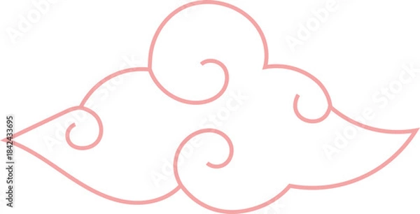 Obraz Chinese stylized cloud illustration