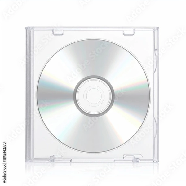 Obraz CD in clear case, silver disc