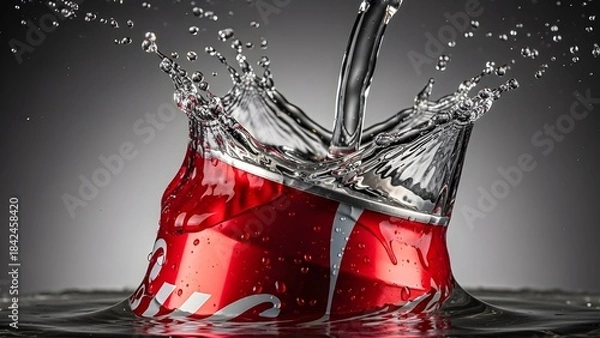 Fototapeta Soda can splash.