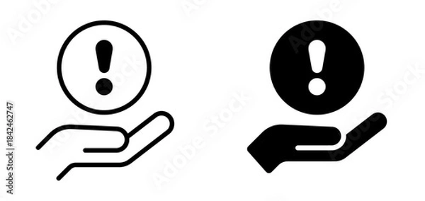 Obraz Hand and risk icon