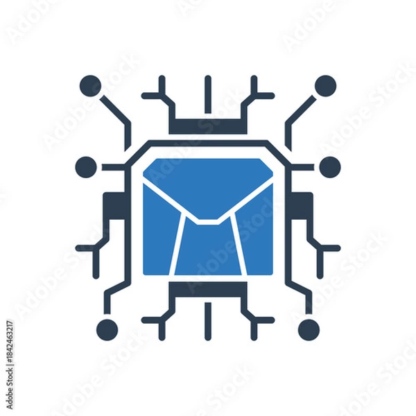 Obraz AI Email Icon - Mail Technology Icon