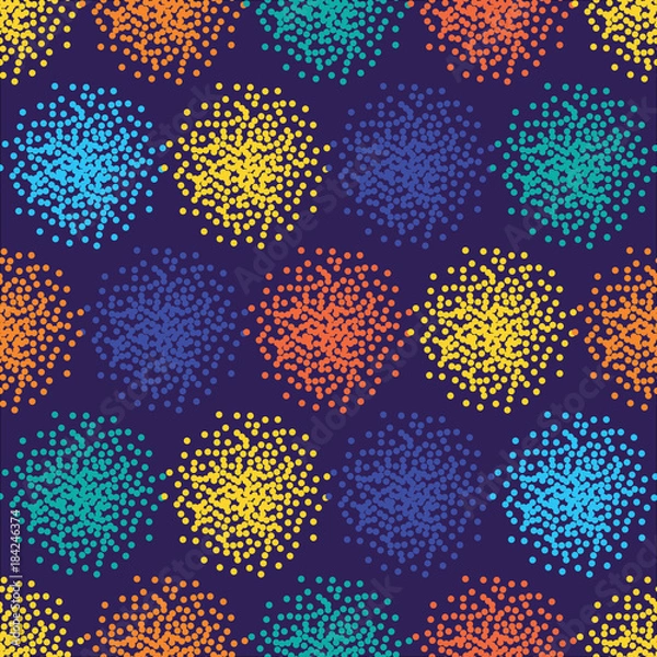 Obraz Abstract colorful dotted background. Vector illustration.