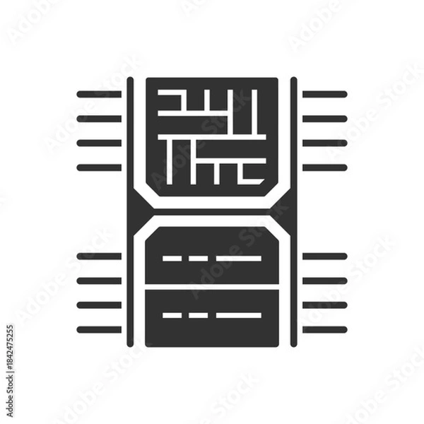 Obraz Server Chip Icon - Data Center Chip Icon