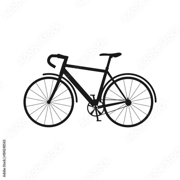 Fototapeta Bicycle icon on white background. Vector illustration.