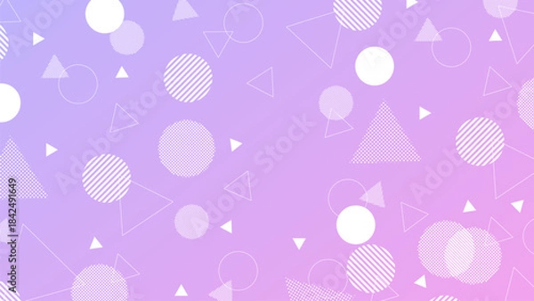 Obraz 幾何学模様とグラデーションの背景【16:9素材シリーズ】