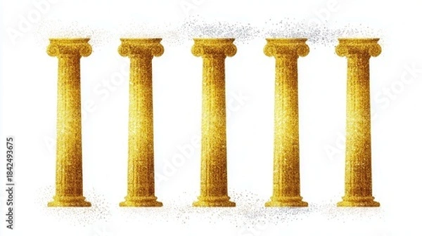 Obraz Ancient Greek architecture columns