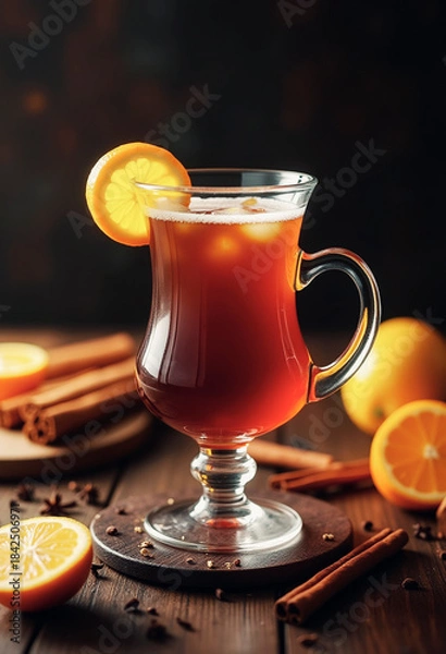 Obraz mulled wine with spices