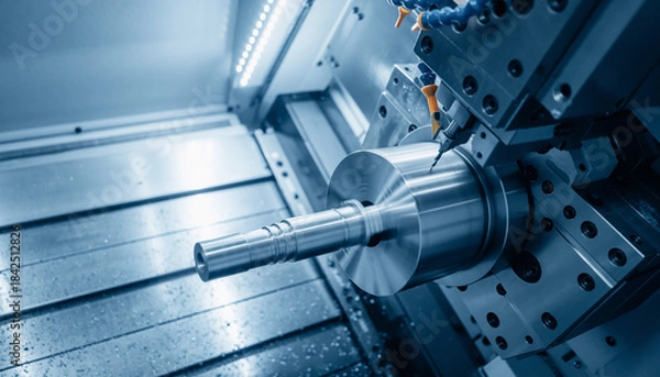 Obraz マシニングセンタによる金属加工工程