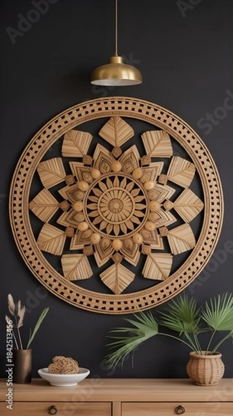 Obraz Bamboo circle pattern seamless pattern