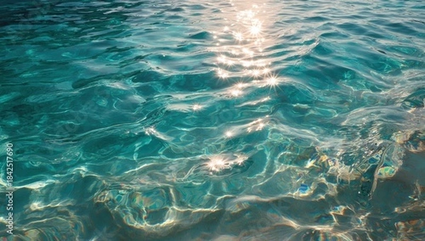 Obraz Sparkling turquoise water surface