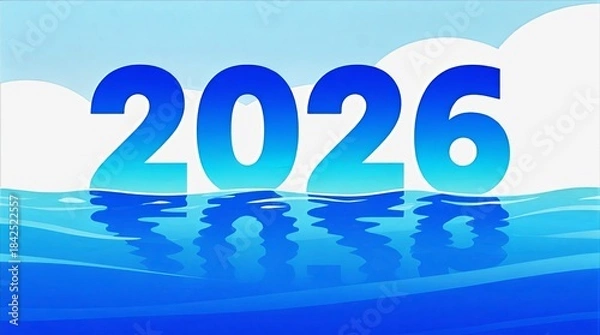 Obraz 2026 Ocean Water Reflection Concept