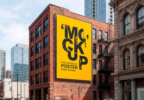 Obraz Large Building Poster Mockup