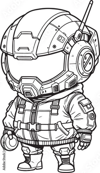 Fototapeta Miniature space Pilot