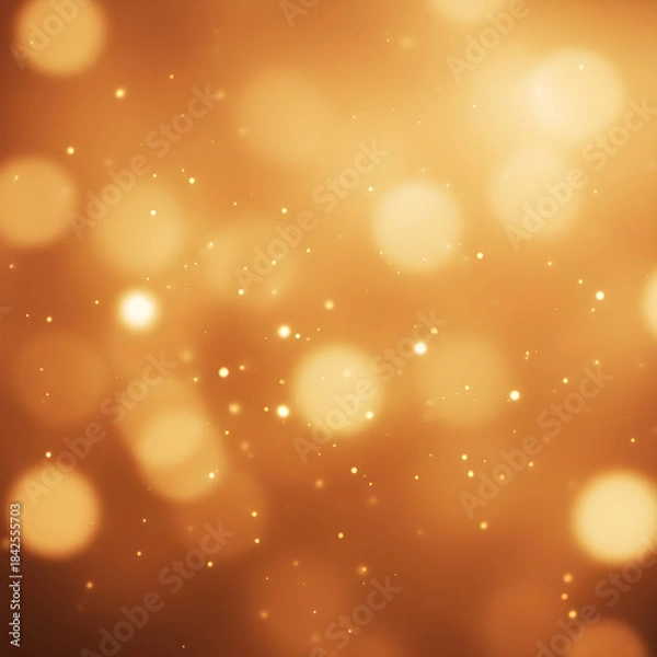Fototapeta Warm golden bokeh lights create a festive and celebratory atmosphere perfect for holiday season backgrounds. isolated on white background