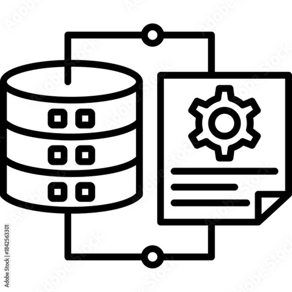 Fototapeta Batch Processing Icon