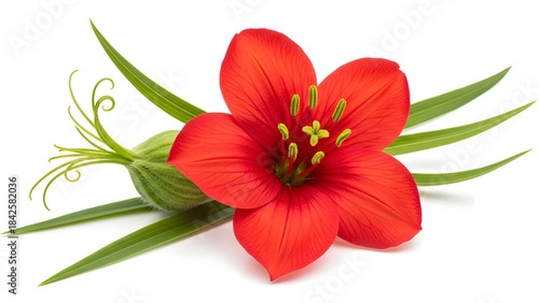 Obraz red flower isolated on white background