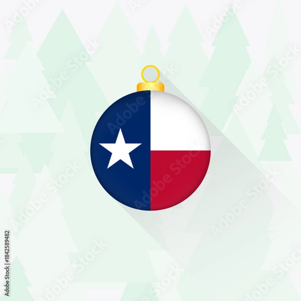 Obraz Texas State Flag Christmas Decoration.