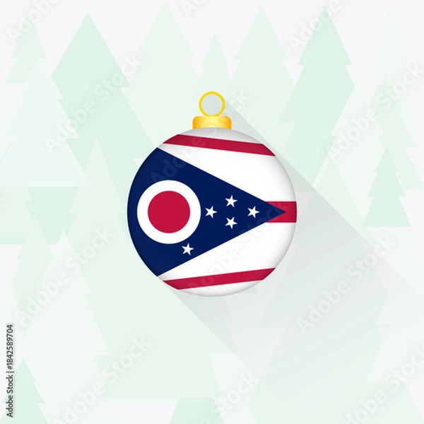 Obraz Ohio State Flag Christmas Decoration.