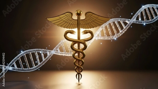 Obraz caduceus medical symbol