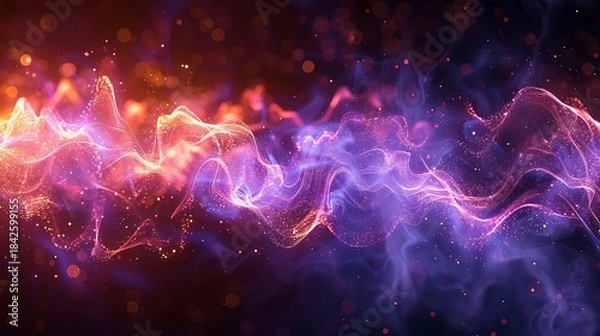 Obraz Energy pulses forming dynamic symmetrical waveform