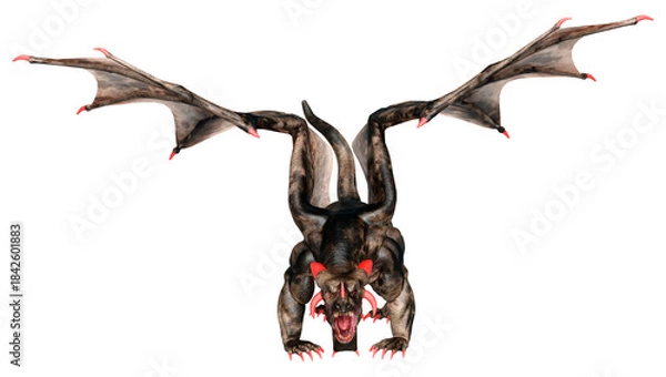 Obraz 3D Rendering Fairy Tale Dragon on White