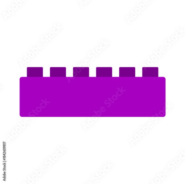 Obraz Toy Building Block Illustration