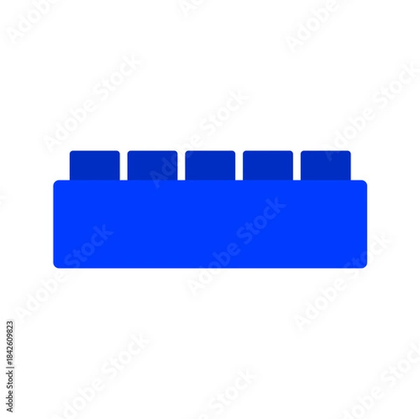 Obraz Toy Building Block Illustration