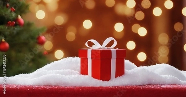 Obraz Christmas background with gift