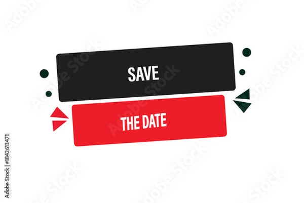 Obraz Print Button, web template, save the date, banner label, vector symbol.



