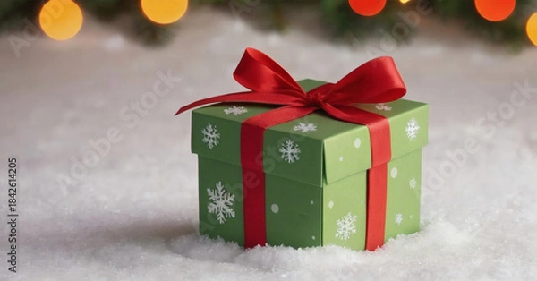 Obraz Christmas background with gift