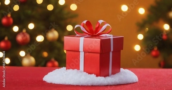 Obraz Christmas background with gift