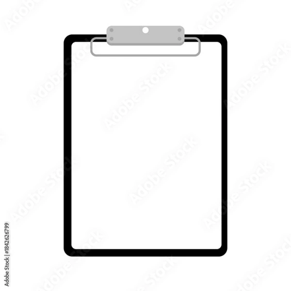 Obraz clipboard with blank paper vector 