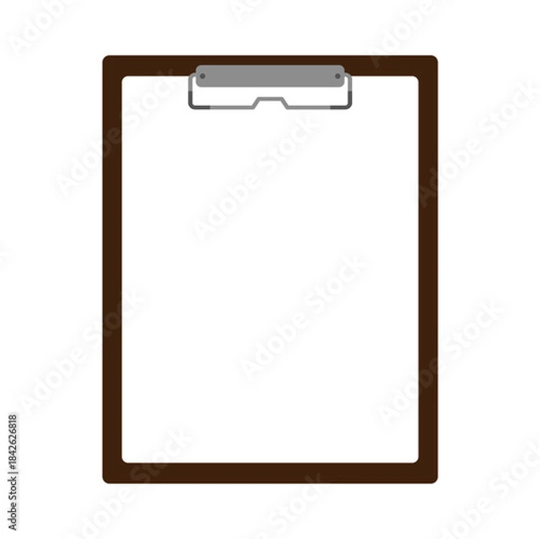 Obraz clipboard with blank paper vector 
