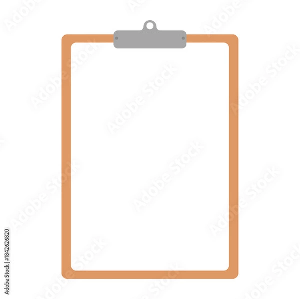 Obraz clipboard with blank paper vector 