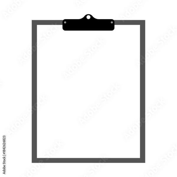 Obraz clipboard with blank paper vector 