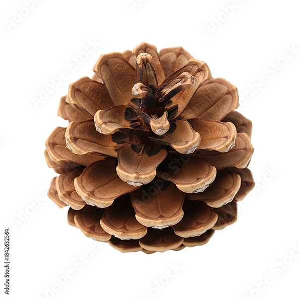 Obraz Pine cone on a white background