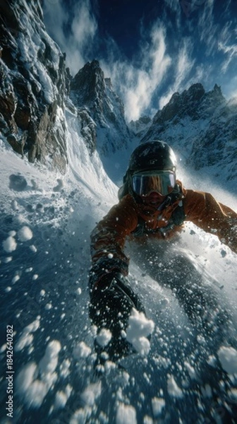 Obraz Snowboarder in Action