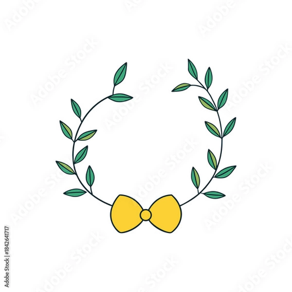 Obraz Circular lemon garland frame