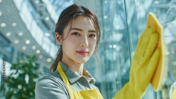 Obraz Cleaning Staff in Action